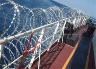 Electric Galvanized Concertina Razor Barbed Wire BTO22 Blade Style For Ship Protection