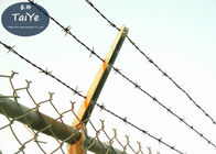 Single Support Barbed Wire Fence Post On Chain Link Fence V Or Y Shape