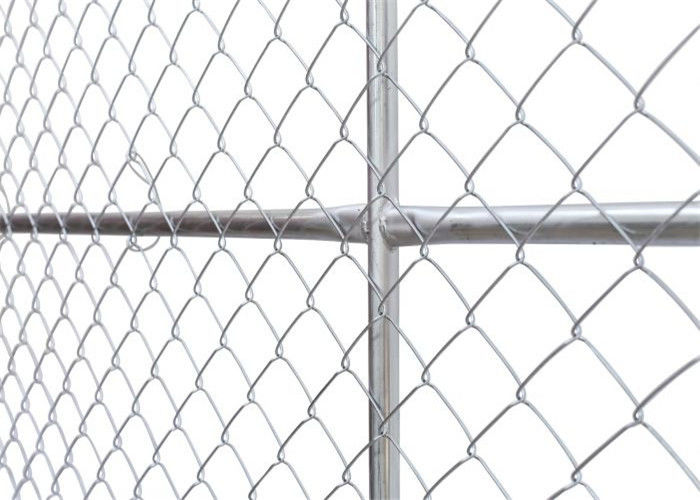 Zinc Coated Chain Link Fence Diamond Rhombus Type On Playground Long - Life