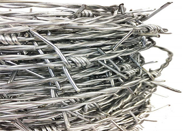 Galvanised Pvc Coated Coil Security Barbed Wire 12 14 Gauge