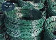 Electric Galvanized PVC Coated Razor Wire With Sharp Blade Garden Security Fencing
