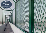 PVC Coated Safety Mesh Fence Green Color High Strength To Guard Against Theft