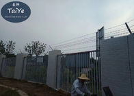 PVC Coated Barbed Wire Fence Post Single Or Double Support Customized Size
