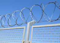 Fence Safety Galvanized Razor Wire , Razor Barbed Wire Coil Diameter 500mm