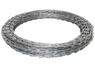 High Protection Razor Barbed Tape Wire , Blade Concertina Razor Wire In Silver