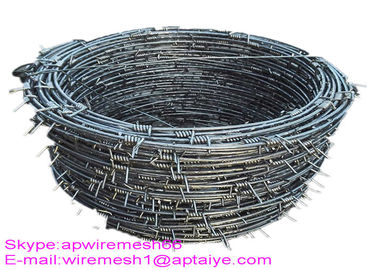 Electric Galvanized 2.5mm Barbed Wire Mesh Pvc Coated Of Low Corbon Steel Wire