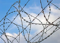 High Security Barbed Razor Wire Mesh Low Carbon Steel Wire Or Ss Wire