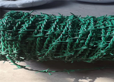 12.5 Guage Galvanized Barbed Wire PVC Coated High Security Wire Fence