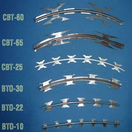 Galvanized Safety Razor Barbed Wire / Durable Decorative Razor Wire Fencing