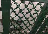 Green Powder Coated Welded Razor Wire Mesh Highway Razor Mesh Fence Longlife