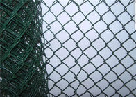Green Color Vinyl Coated Chain Link Fence For Garden All Opening Size