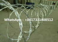 Galvanized Concertina Cross CBT 65 Razor Wire For Military Razor Wire Fence