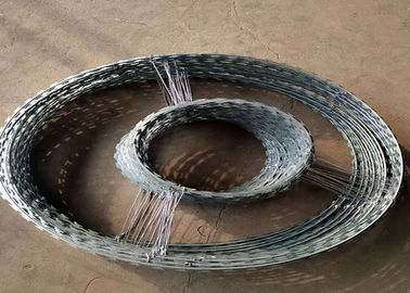 Double Coil Military BTO 22 Mobile Security Barrier Concertina Razor Wire Galvanized