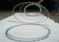Single Strand Type Barbed Stainless Steel Razor Wire durable Surface Treatment