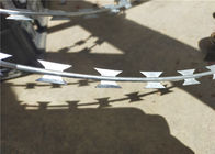 Galvanized Steel Razor Barbed Wire Mesh Crossed Loop 600mm 10 Mtr