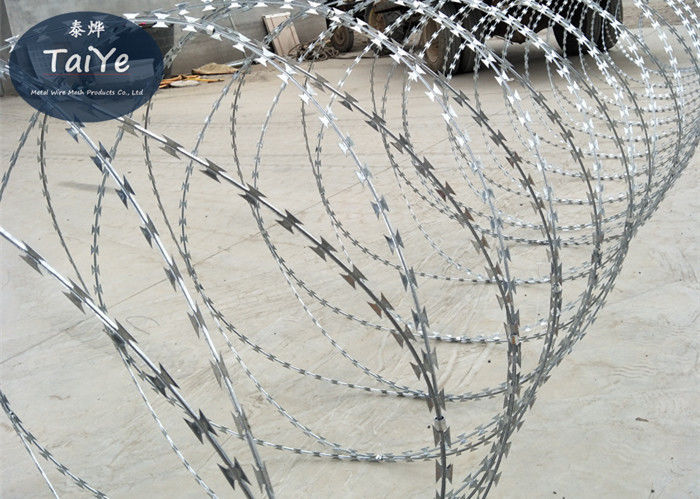 Aluminum Alloy Silver Razor Wire Mesh Fencing Used For Cottage And Society Fence