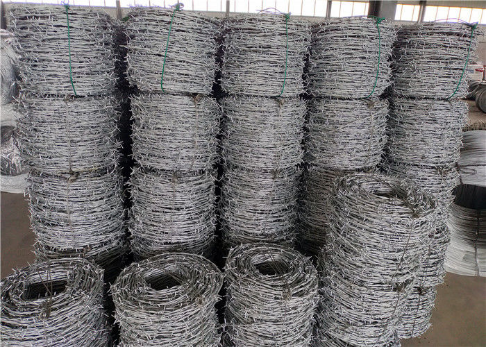 Price Meter Security Barbed Wire In Egypt Zinc Coated 15kg / Coil Weight