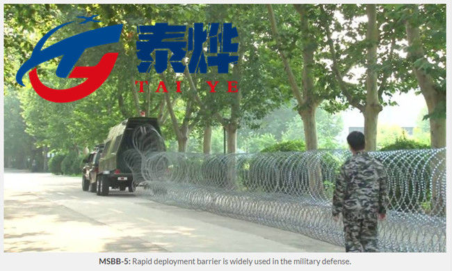 Stainless Steel Razor Wire Mobile Security Barrier Solve Emergency Problems