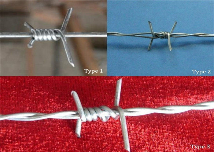 16*16 Double Strand Barbed Wire Coil For Security Fence , High Tensile