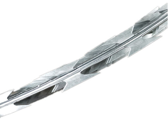 Galvanized Concertina BTO 22 Razor Wire With Ribbon Wire Blade